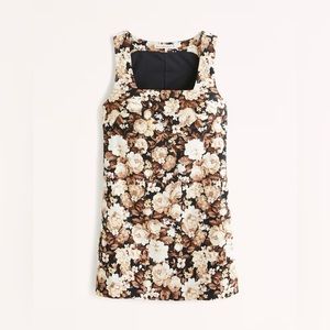 Linen-Blend Wide Strap Mini Dress